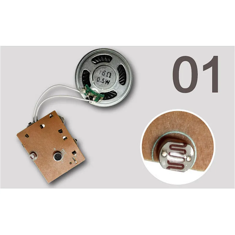 High quality recordable sound chips for books/light activated sound chips