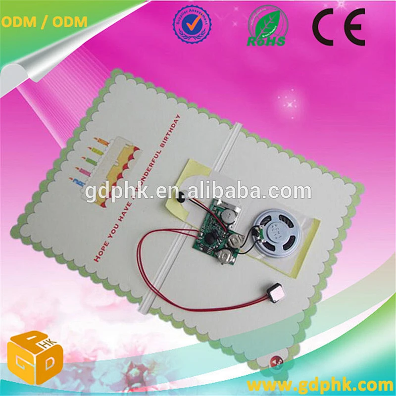 Record-able Sound Chip greeting card sound module Sound chip
