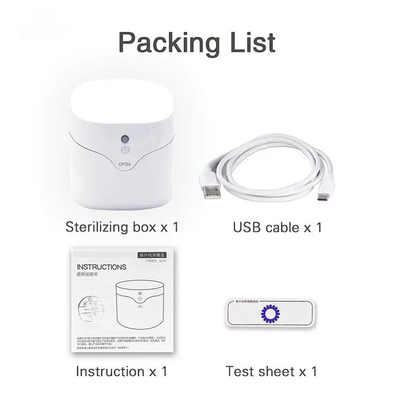 LED UV Sterilizing Box Portable/sterilizing anywehre Sterilize mask/ nipple/keys/ lipstick/coins/ shaver