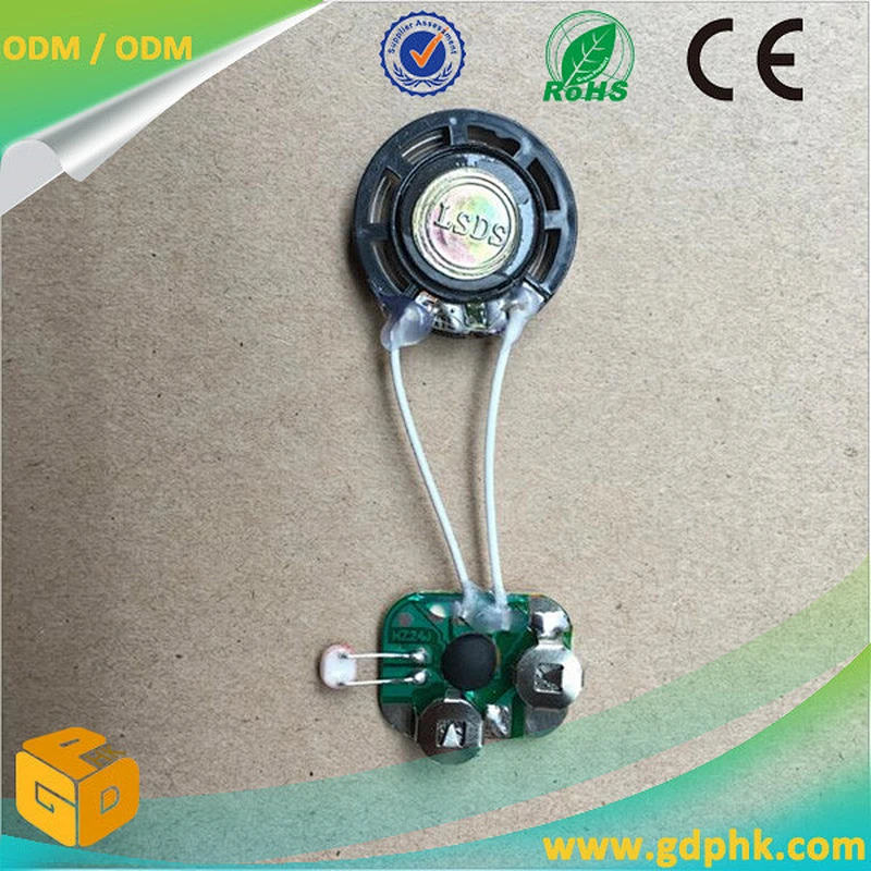 Recordable sound module for greeting card
