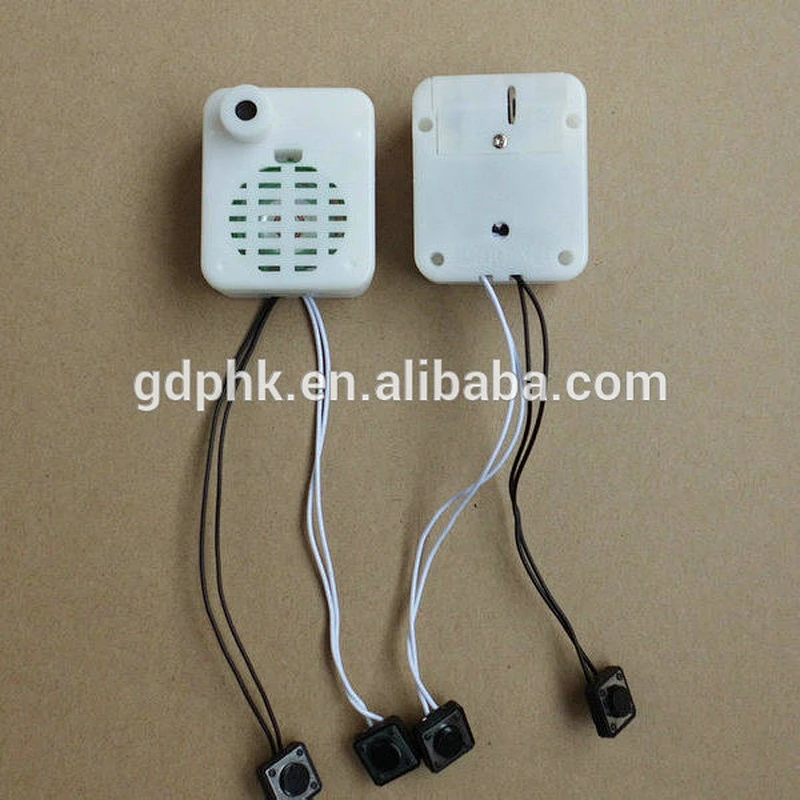 Push button square sound box mini recordable sound modules for toys
