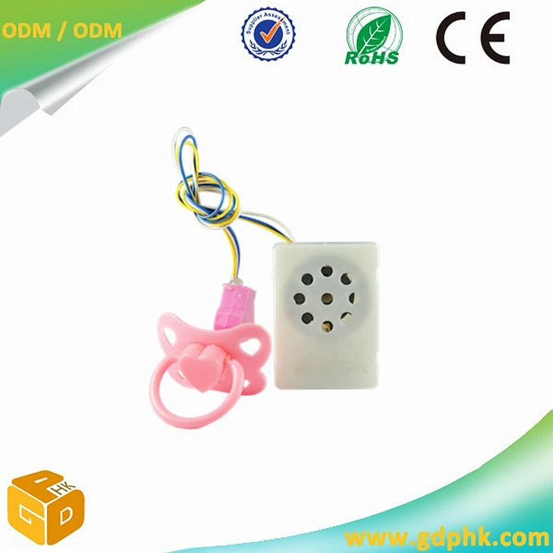 Plastic nipple baby toys sound push button module electronic baby talking voice box for toys