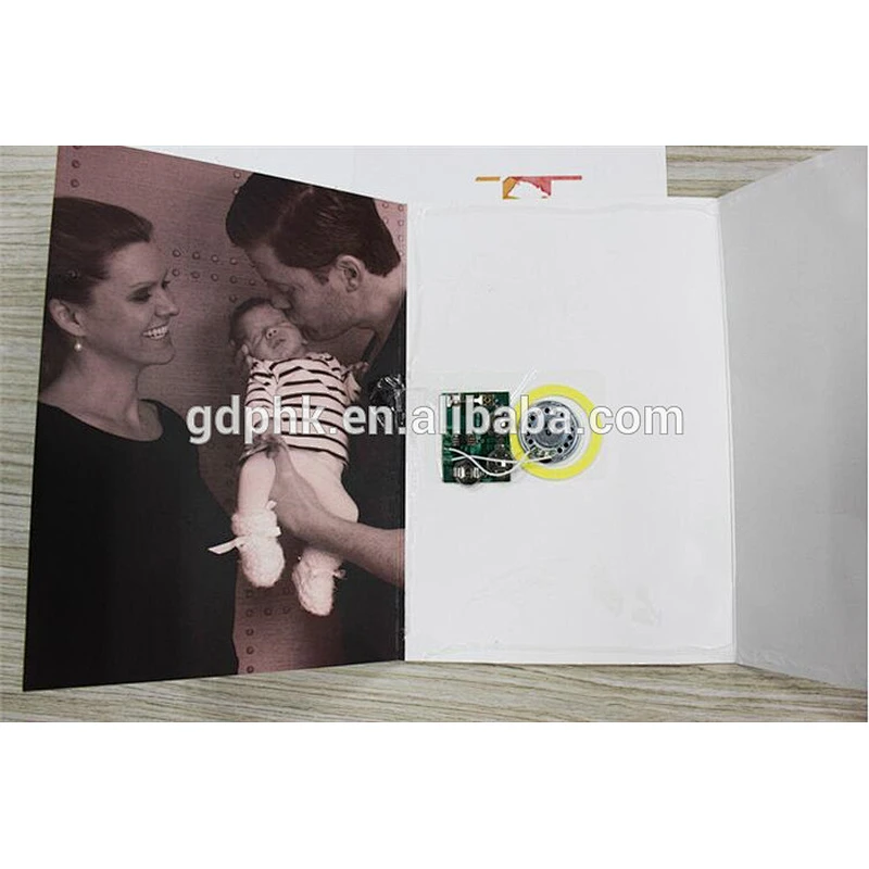 greeting card music chip plush toy greeting card sound chip