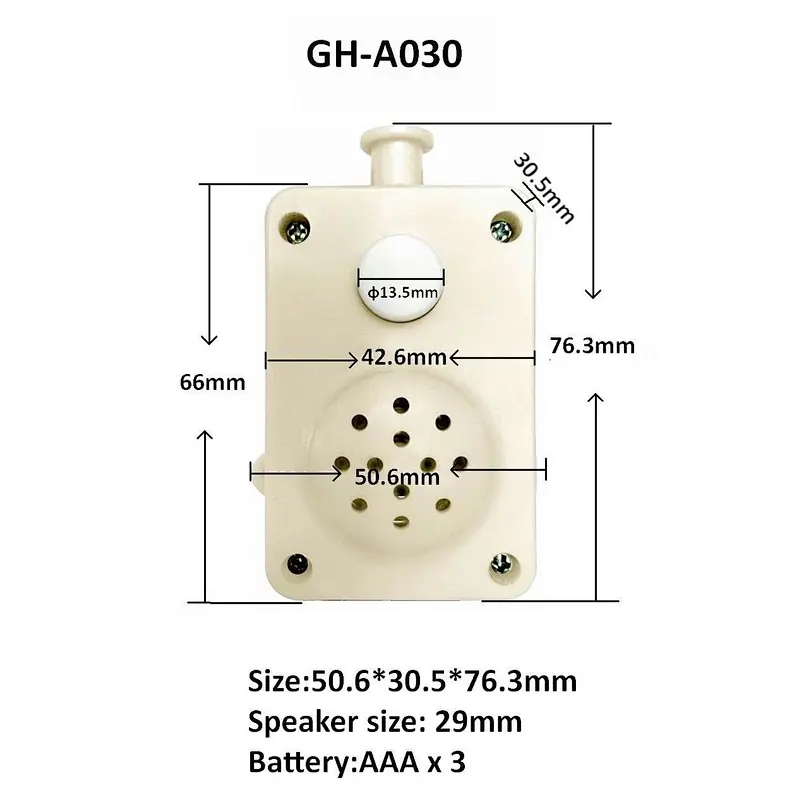 A030 - The factory provides custom music sound chip recording module