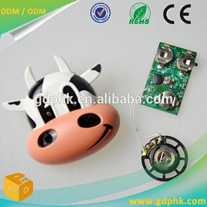 Custom pre recordable greeting card sound module for cup