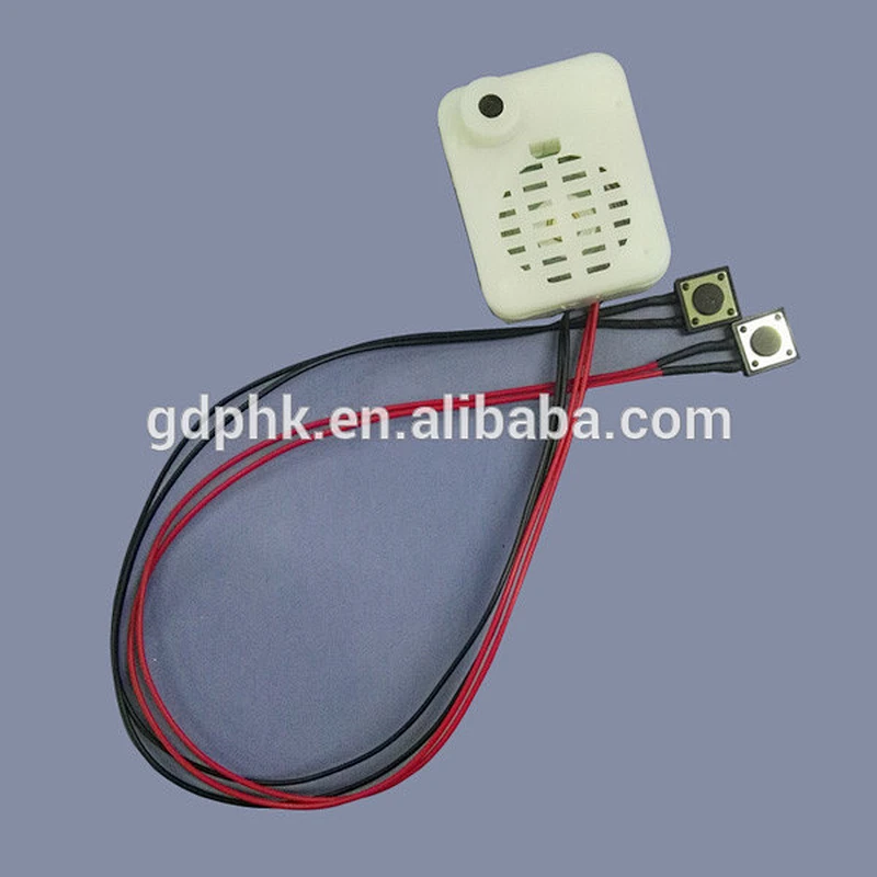 Soft push button sound chip module for toy doll