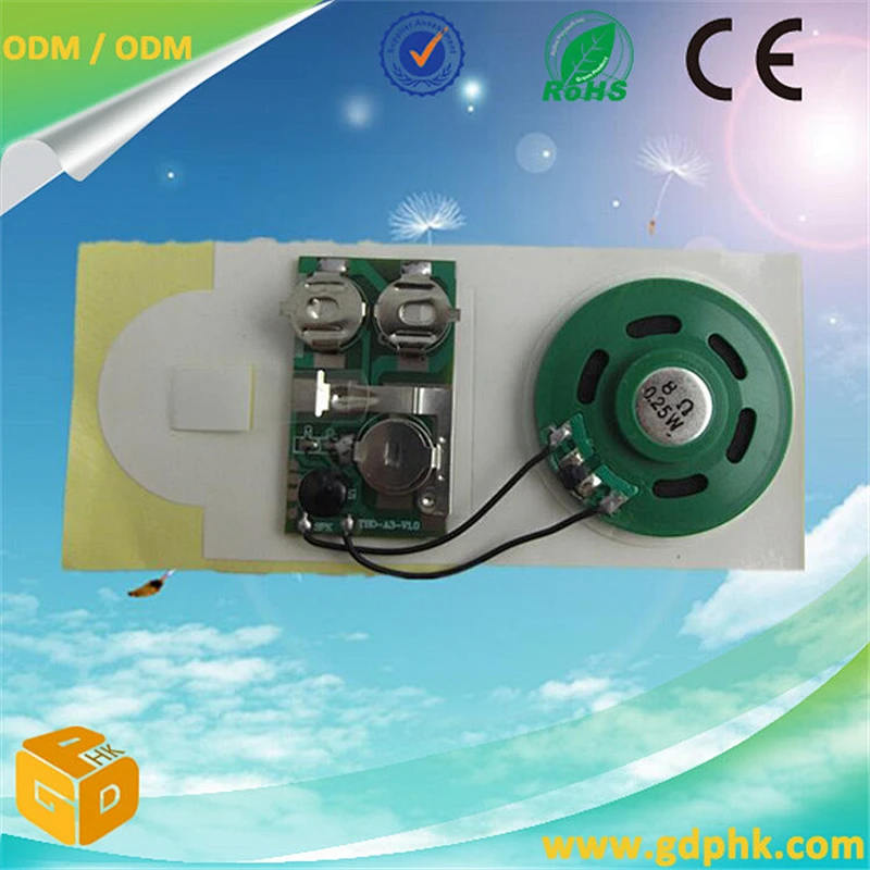 factory hot sale recordable sound module for cards