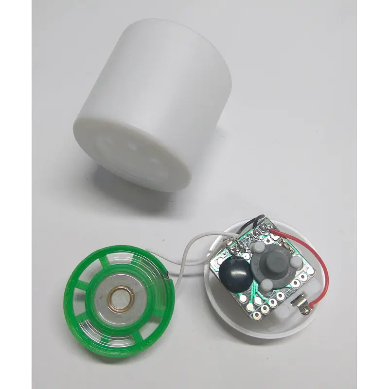High quality sound chip plastic sound box recordable sound module animal push module activated light module for plush bears