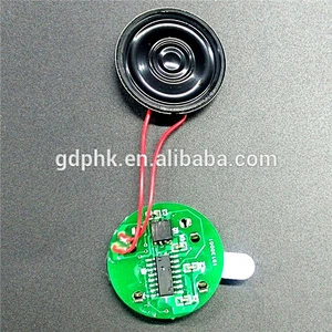 Small recordable sound module for toys push button sound module