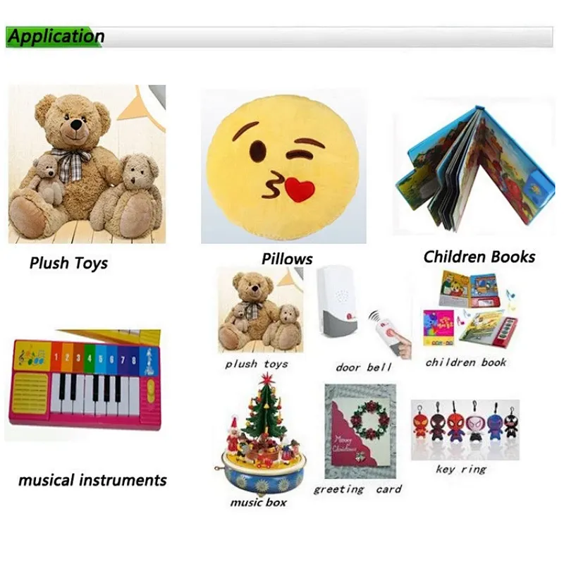 Very beatiful heart-shape vibration module for plush toy doll music box