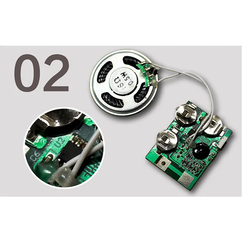 High quality recordable sound chips for books/light activated sound chips