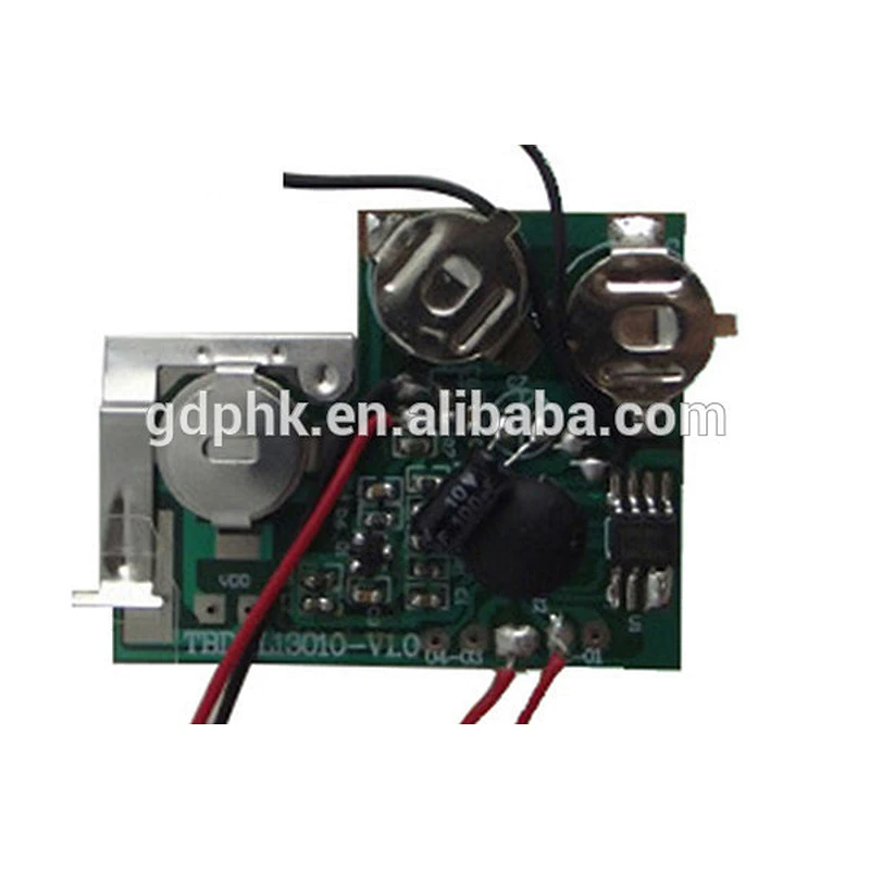 light activated sound module/recordable sound module for greeting cards