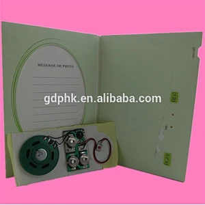 greeting card music chip plush toy greeting card sound chip