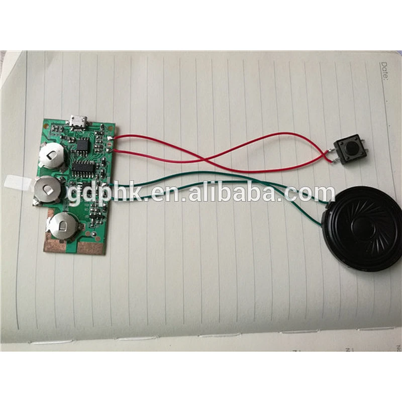 Push button music boxes musical recordable sound box module for toys