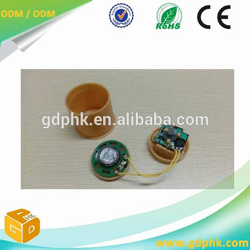 Round shape sound recording module for plush toys speech sound module for doll