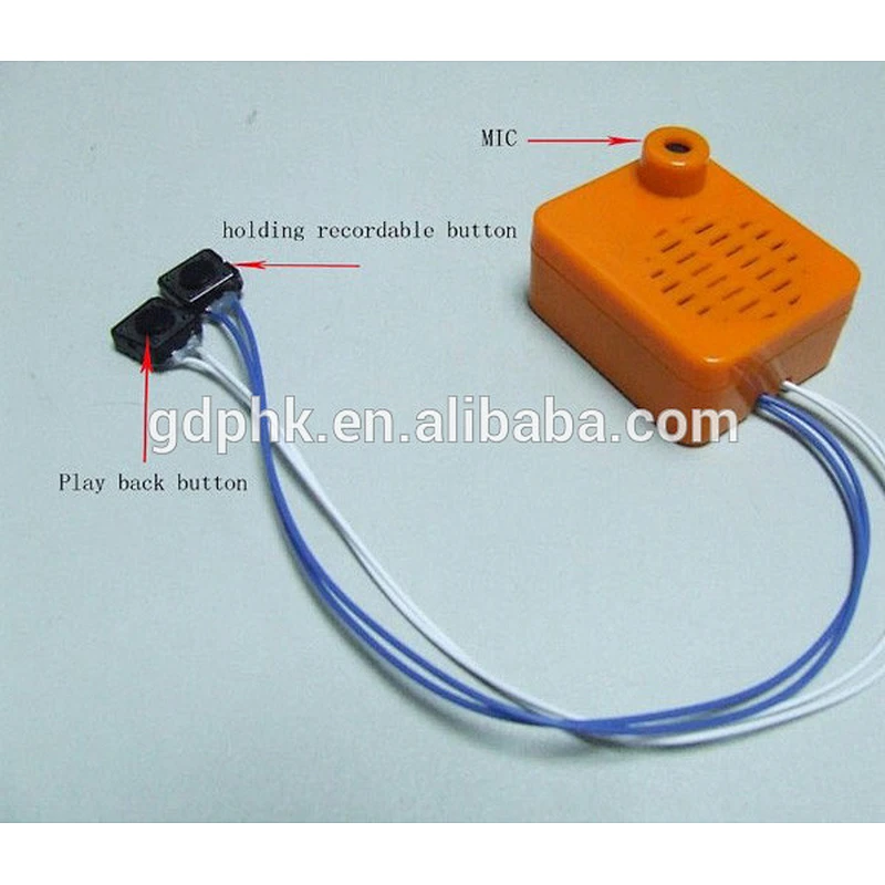 Custom voice recording module, programmable sound chip music buttons for stuffed animals