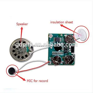 Mini voice recorder chip/sound module/music chip for greeting card