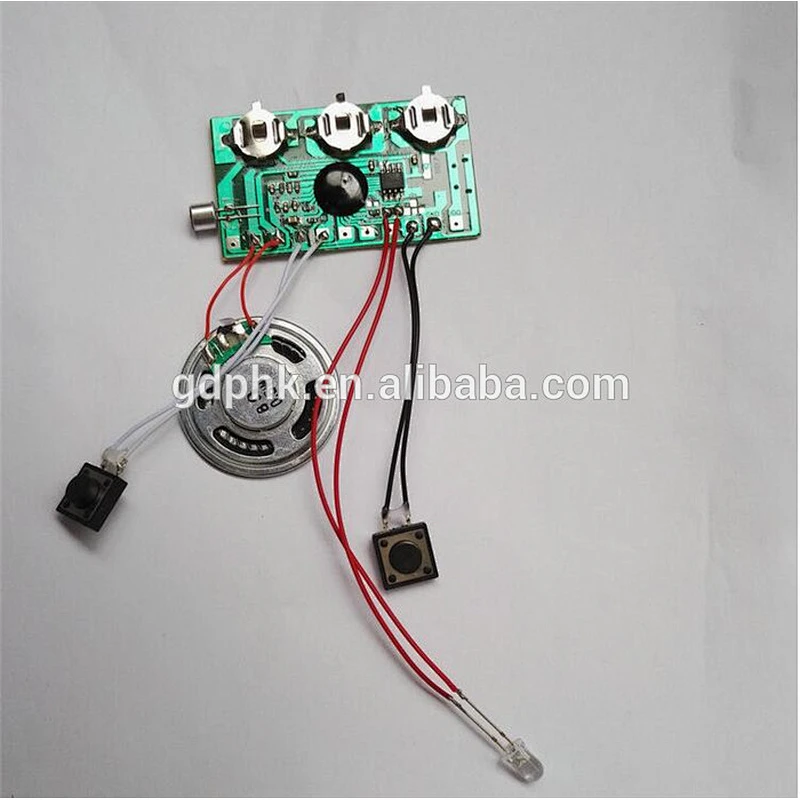 Electronic music box for plush toys, music card toys mechanism