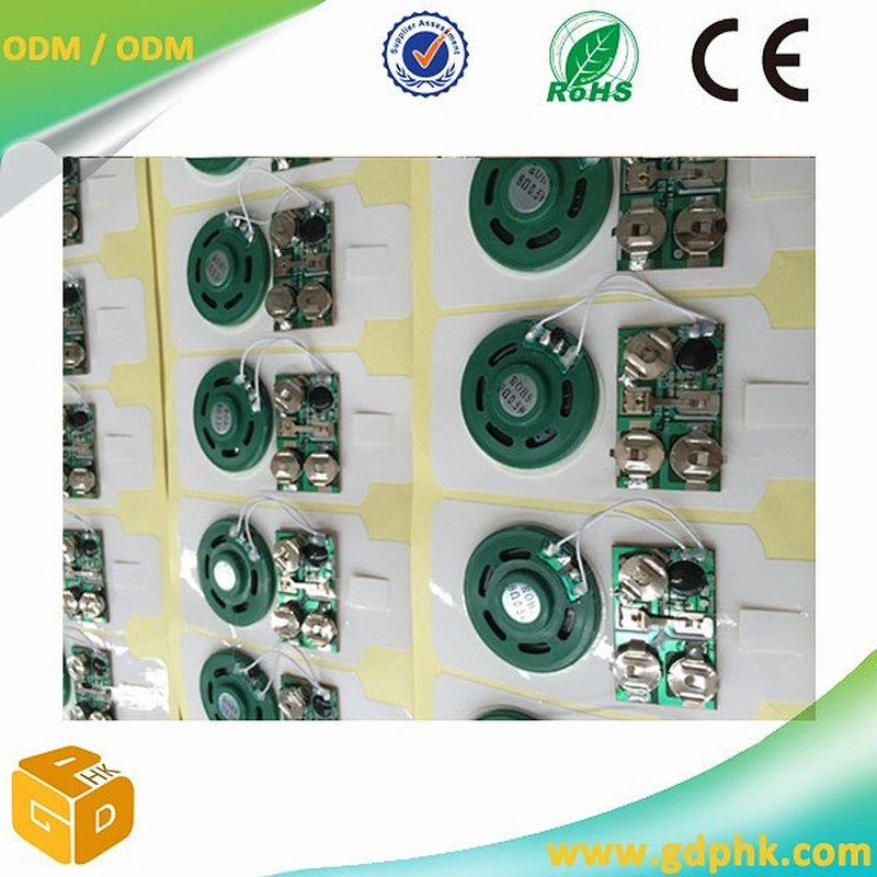 Wholesale customized music chip for christmas greeting card