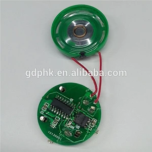Mini melody chip sound module for greeting card with push button
