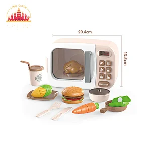 Educational simulation electric microwave oven toy with food cutting toy SL10D159