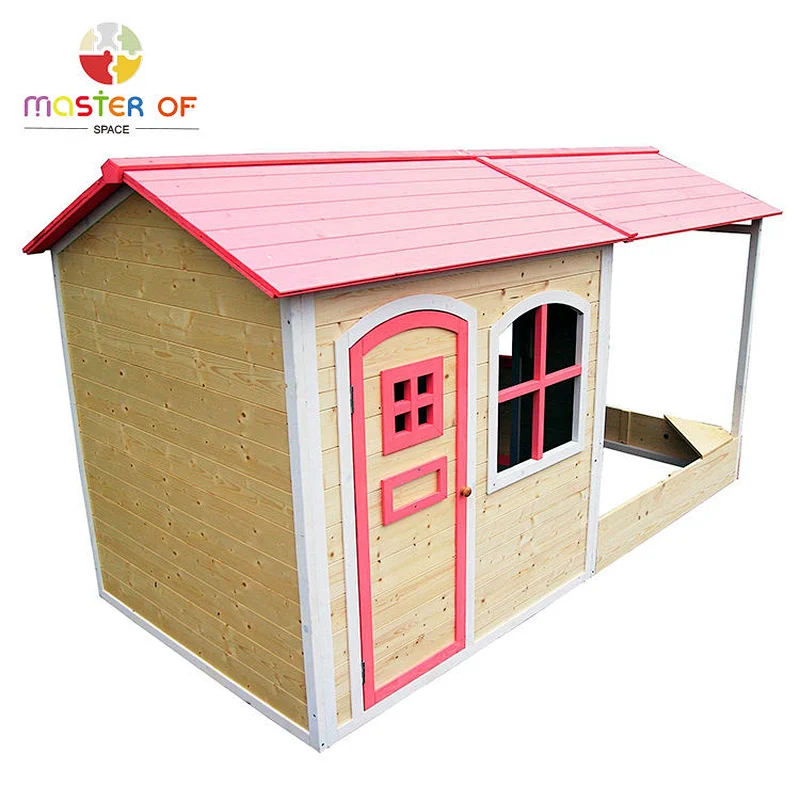 Wholesale Customized Garden Kids Outdoor Wooden Playhouse With Sandbox W01D087