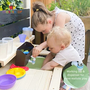 Custom Mud Kitchen Kids Outdoor Play Wooden Kitchen Toy for Children Pretend Role Play W10C777
