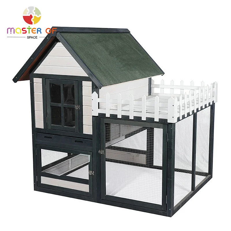 High Quality Pet House Outdoor Backyard Large Wooden Cage For Rabbit W06F155