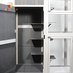New Arriavl Wooden Storage Cat Cage Outdoor Big Size House For Pet W06F158