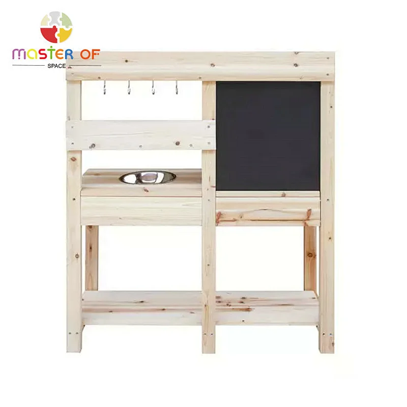 Top fashion outdoor play wooden mud kitchen toy for children W10C769