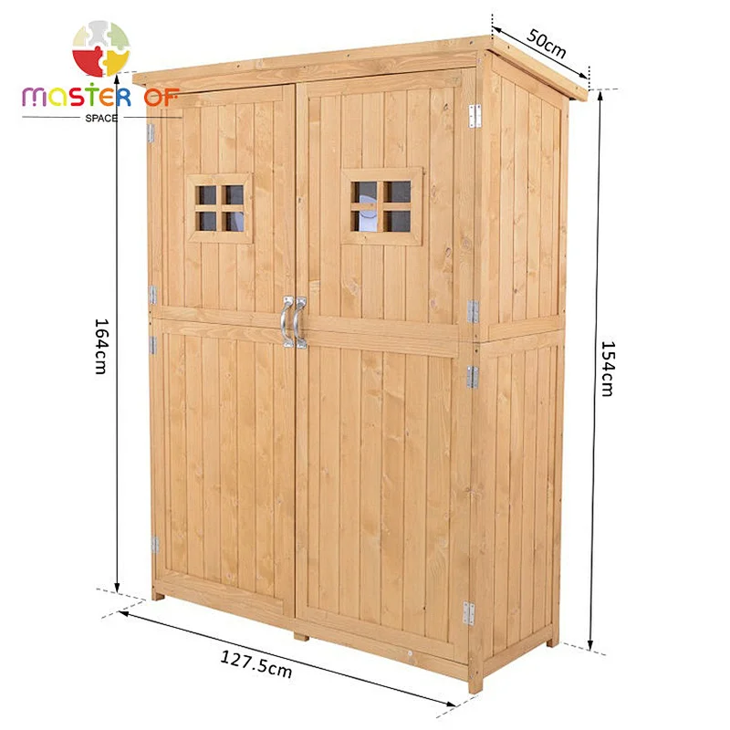 Good Quality Outdoor Backyard Shed Wooden Tool Storage Cabinet W06F162