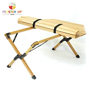 outdoor furniture egg roll octagonal wooden folding picnic table W08C345