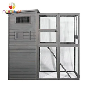 New Design Outdoor Backyard Pet House Wooden Big Size Cage For Cats W06F153