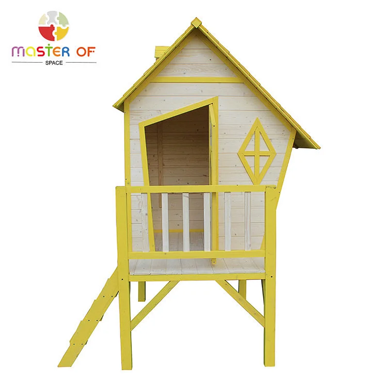Daycare backyard outdoor children wooden playhouse for sale W01D081