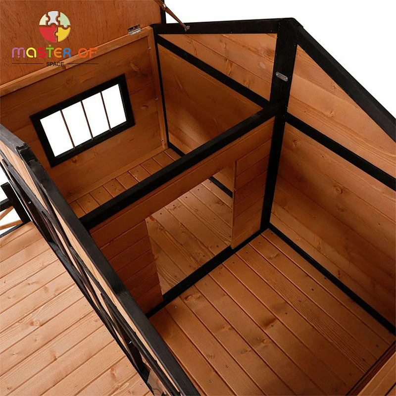 Modern Pet House Outdoor Luxury Wooden Dog Kennel With Opening Roof W06F151