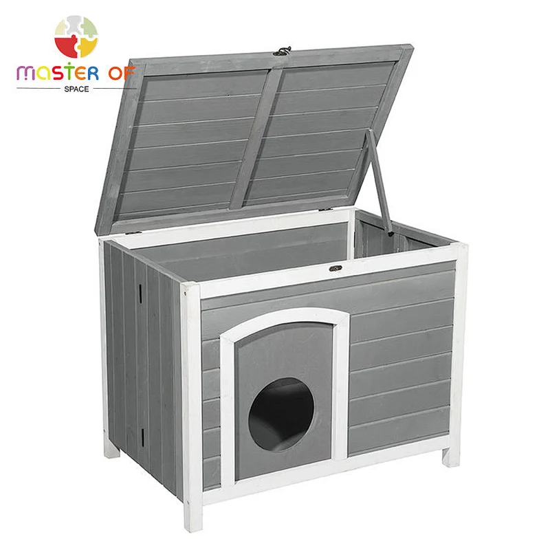 2-Tier Wooden Rabbit Cage Outdoor Backyard Pet House With Rainroof W06F156