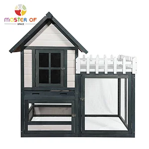 High Quality Pet House Outdoor Backyard Large Wooden Cage For Rabbit W06F155