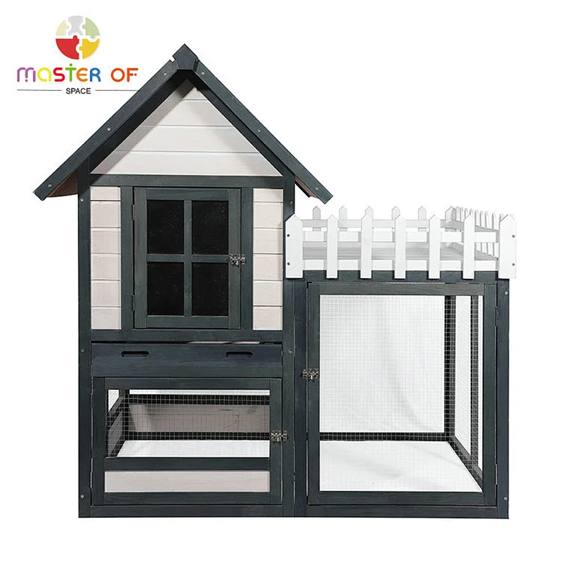 High Quality Pet House Outdoor Backyard Large Wooden Cage For Rabbit W06F155