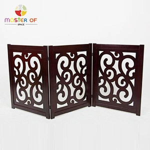 Modern Minimalist Freestanding Foldable Wooden Safety Fence Dog Gate Door W08M014