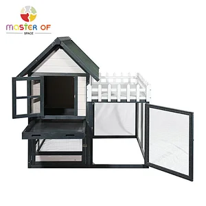 High Quality Pet House Outdoor Backyard Large Wooden Cage For Rabbit W06F155