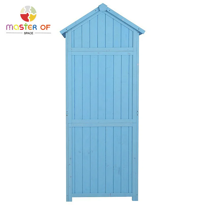 Lockable Tool Storage Cabinet Wooden Outdoor Garden Shed With Rainroof W06F160