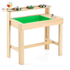 wholesale cheap outdoor toys wooden mud play kitchen for kids W10C770