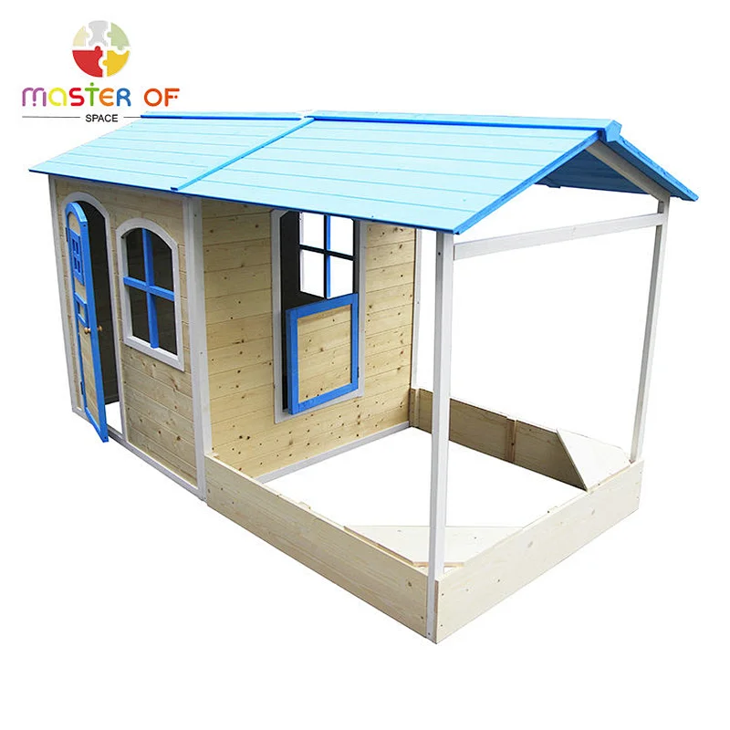 Wholesale Customized Garden Kids Outdoor Wooden Playhouse With Sandbox W01D087