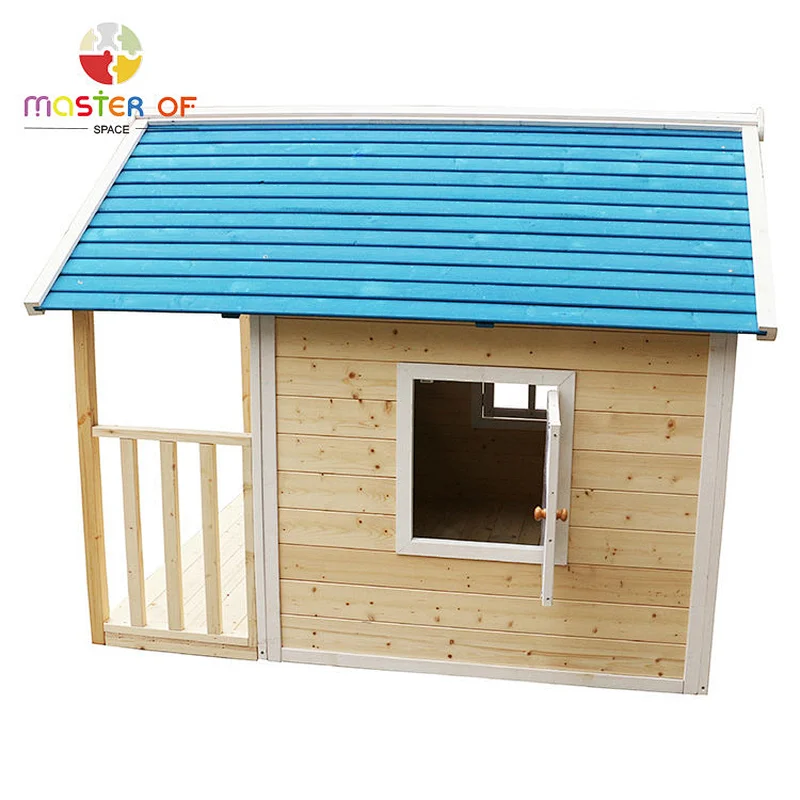 2022 Popular Kids Backyard Outdoor Wooden Playhouse For Playing W01D088