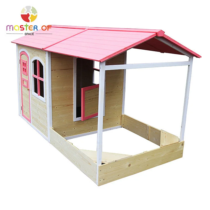 New Design Outdoor Garden Backyard Blue Wooden Playhouse For Kids W01D086