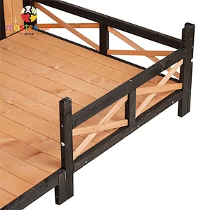 Modern Pet House Outdoor Luxury Wooden Dog Kennel With Opening Roof W06F151