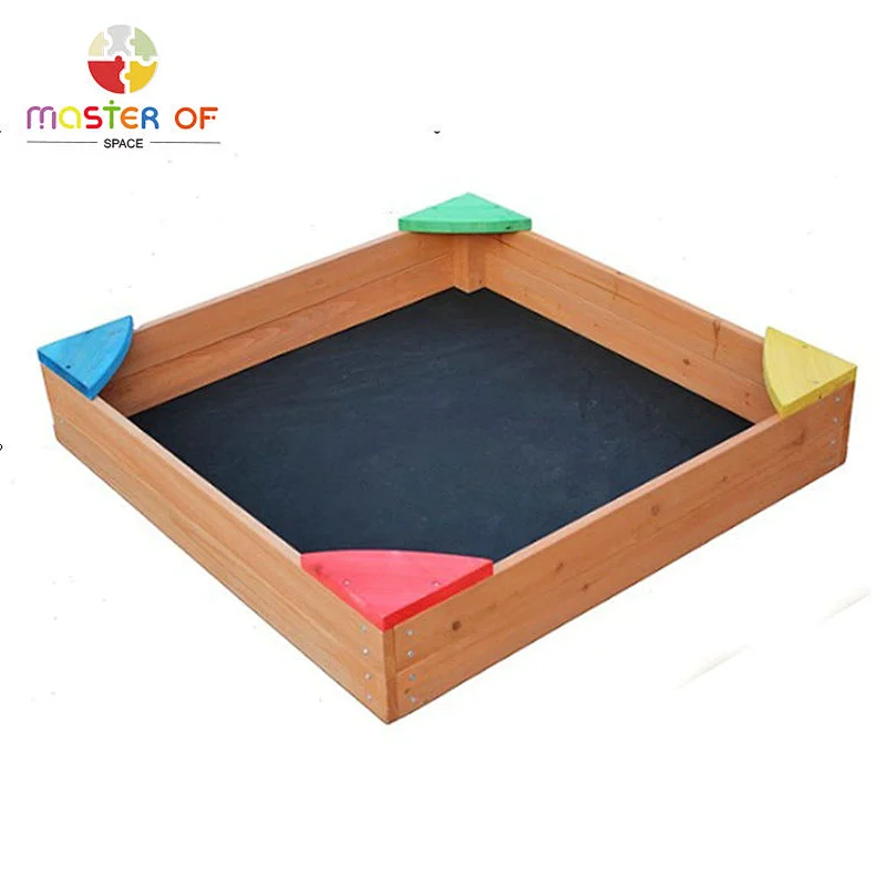 Garden large playground wood sandbox for children W01D158