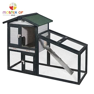 Wholesale Customized Wooden Rabbit Cage Outdoor Backyard Pet House W06F154
