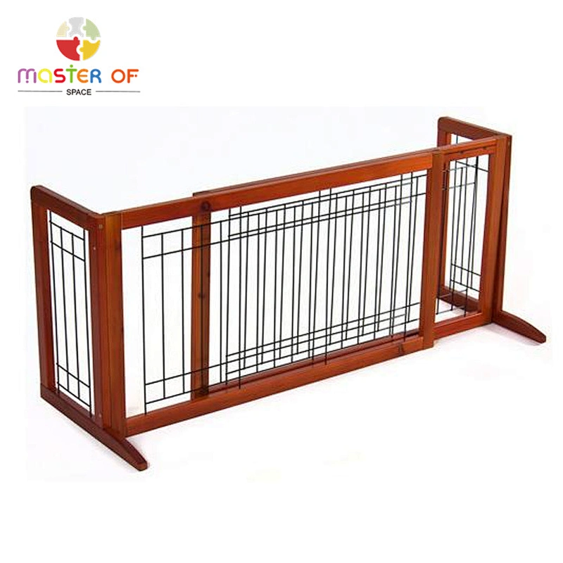Modern Minimalist Freestanding Foldable Wooden Safety Fence Dog Gate Door W08M014