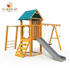 Kids Climbers wooden play structures for small yards W01D180